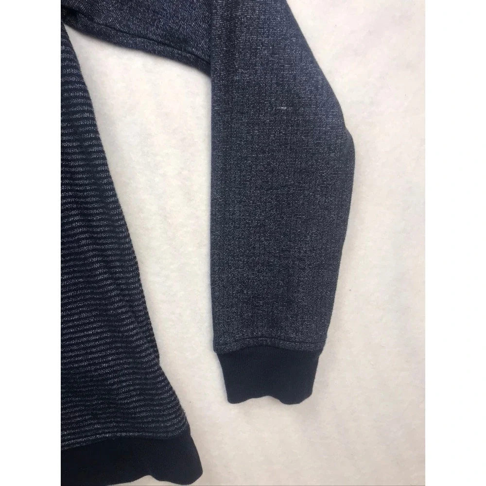 Banana‎ Republic Mens Blue Stripe Crew Neck Raglan Sleeve Pocket Sweatshirt M